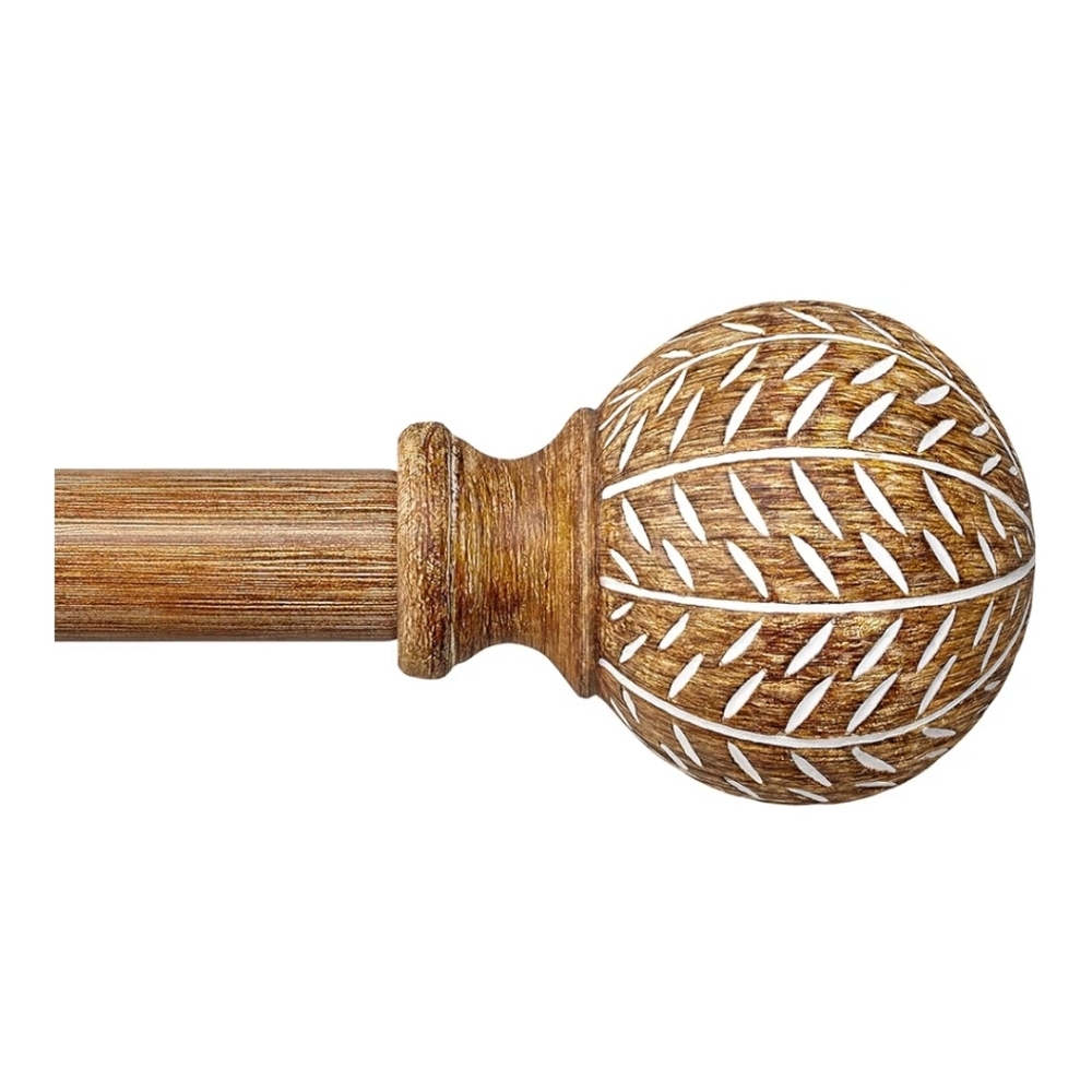 Curtain Rod with Carved Finial